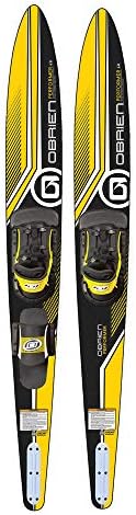 O'Brien Watersports 2191106 Adult 68 inches Performer Combo Water Skis Sizes 7-13, Yellow and Black