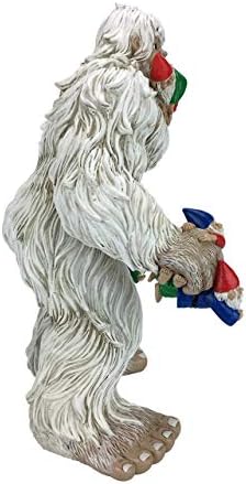 GlitZGlam Large Miniature Yeti and Gnomes for The Fairy Garden. A Large Gnome Figurine (13.25 Inch High) and a Fairy Garden Accessory