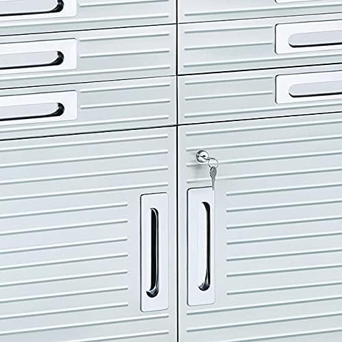 Seville Classics UltraHD Heavy Duty Rolling Cabinet Workbench Table w/Solid Wood Top, Workstation for Garage, Warehouse, Office, Workshop, 77" W x 20" D x 37.5" H, Graphite, 11-Drawer