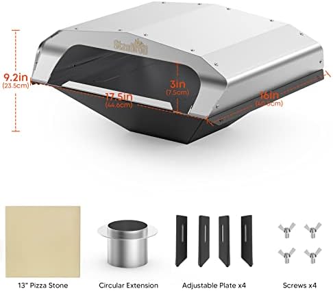 Stanbroil Pellet Grill Pizza Oven Attachment for Traeger, Pit Boss & More