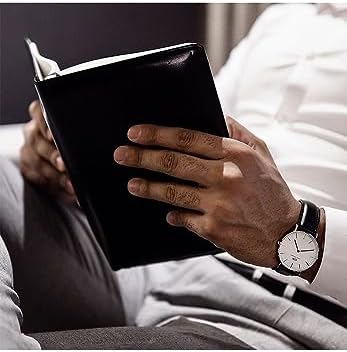Daniel Wellington Classic Men’s Watch - 36mm - 40mm Case, Japanese Quartz Movement, Leather Strap, Water Resistant, Analog Watch for Men - Sheffield