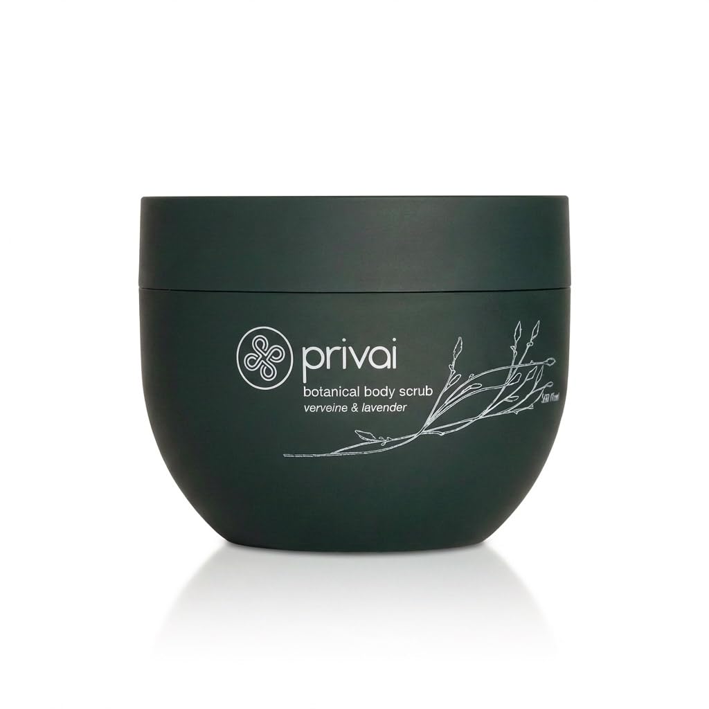 Privai Botanical Body Scrub, 8 fl oz, Removes dead skin for glowing, radiant skin