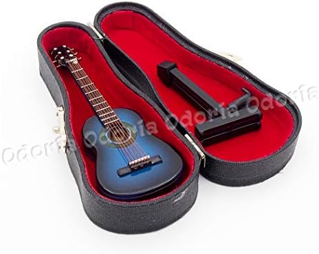 Odoria 1/12 Miniature Guitar Dollhouse Musical Instruments Accessories, Blue