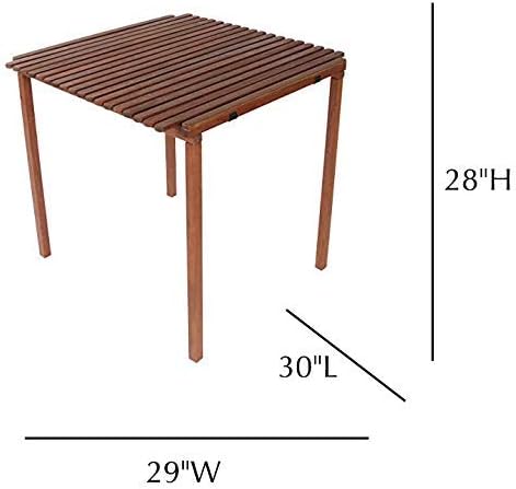 BYER OF MAINE, Use Indoors or Outdoors, Pangean Nomad Folding Wood Table