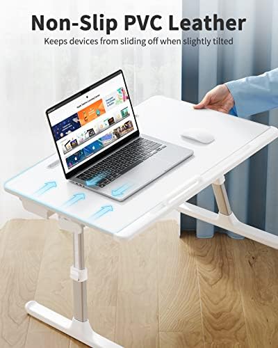 Laptop Lap Desk for Bed, SAIJI X-Large Adjustable Laptop Table