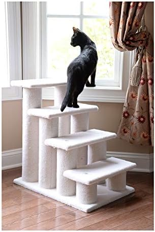 Armarkat Pet Steps, 4-steps, B4001, Ivory, 17"(W)x25"(D)x25"(H), each platform 7" Deep