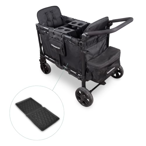WonderFold W2 Stroller Wagon, Steel Frame, 2 Seater, Black