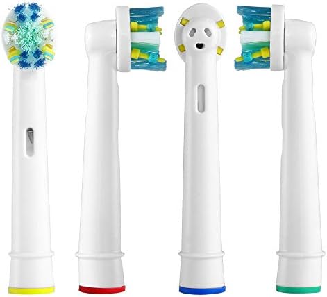 Replacement Brush Heads Compatible with Oral-B-Braun– Floss Action - Pack of 4 Generic Electric Toothbrush Replacement Heads