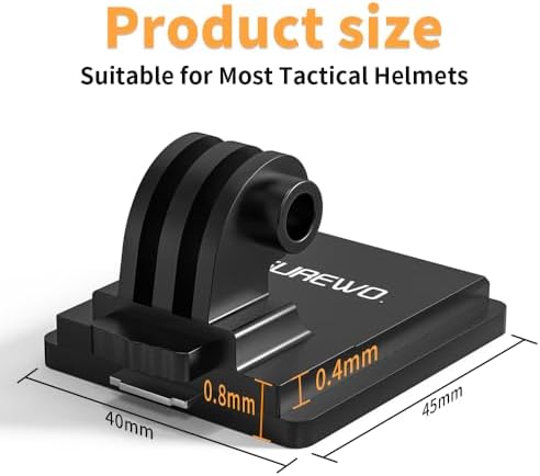 Aluminum NVG Helmet Mount, Tactical Helmet NVG Mount Compatible with GoPro Hero 13/12/11/10/9/8, DJI Osmo Action 6/5 Pro/4/3, Nano, Insta360