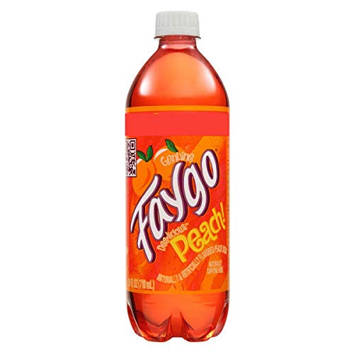Faygo Peach Soda Pop 20 oz Bottles (6 Pack) Detroit Famous