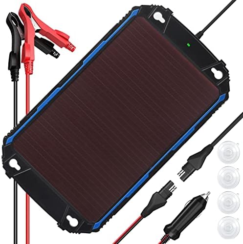 SUNER POWER Waterproof 12W 12V Solar Battery Charger & Maintainer Pro, Built-in UltraSmart MPPT Charge Controller