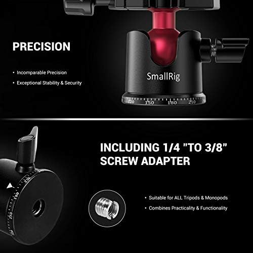 SmallRig Mini Ball Head with 360° Panoramic & Quick Release Plate - BUT2665
