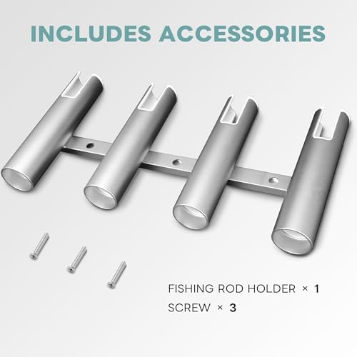 Aluminium Fishing Rod Holders for Boat, Wall-Mounted Fishing Pole Roof Rod Rack,Surf Fishing Rod Holder for Truck, Boats & Yacht