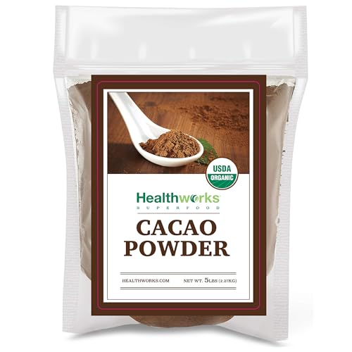 Healthworks Superfoods Organic Cacao Powder 1 lb Unsweetened Vegan Non-GMO | Organic, Unsweetened, Antioxidant, Magnesium, Non-GMO, Vegan, Keto, For Baking, For Smoothies, For Hot Chocolate, Paleo