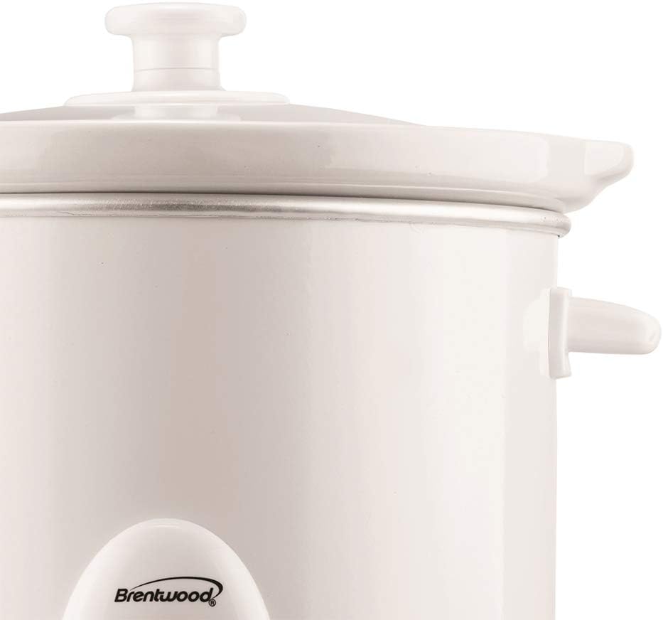 Brentwood SC-135W Appliances 3 quart Slow Cooker, White