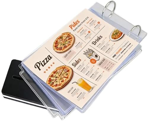 A5 Acrylic Plastic Folder with T-Shaped Stand - Indoor/Outdoor Suction Cup Holder -- For Documents, Photos, Menus & Marketing Racks