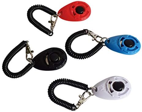 Ruconla- 4 Pack Dog Training Clicker with Wrist Strap, Pet Training Clicker Set