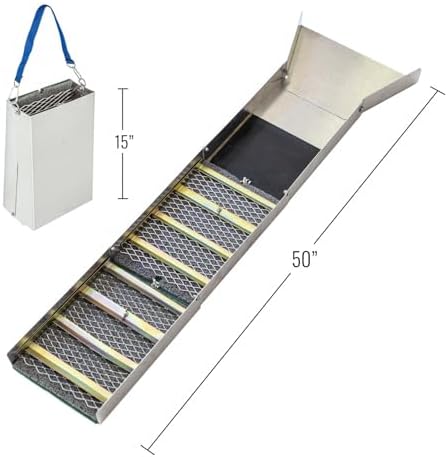 ASR Outdoor 21PC Deluxe Sluice Box Gold Panning Kit with 1/2 and 1/8 Classifier Screens