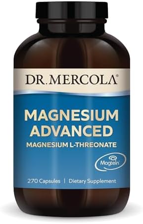 Dr. Mercola Magnesium L-Threonate, Magnesium Advanced Supplement with Magtein, 2000 mg per Serving, High Bioavailability for Cognitive Support, Memory & Brain Health, Non-GMO, Gluten Free, 90 Capsule