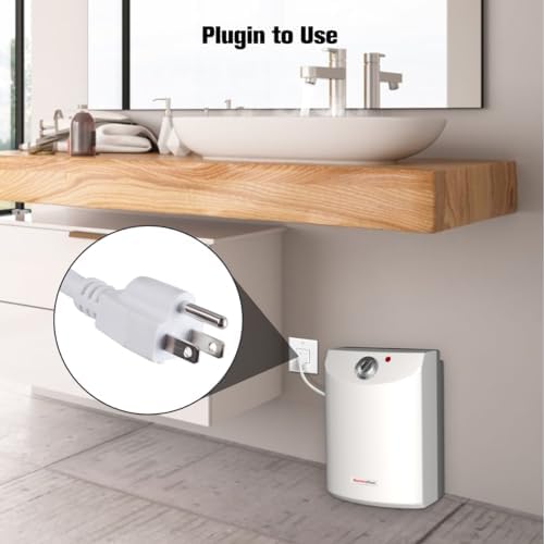 Thermoflow Electric Mini Tank Water Heater, 4.0 Gallon 120V Corded Under Sink Small Hot Water Heater for Point of Use Instant Hot Water