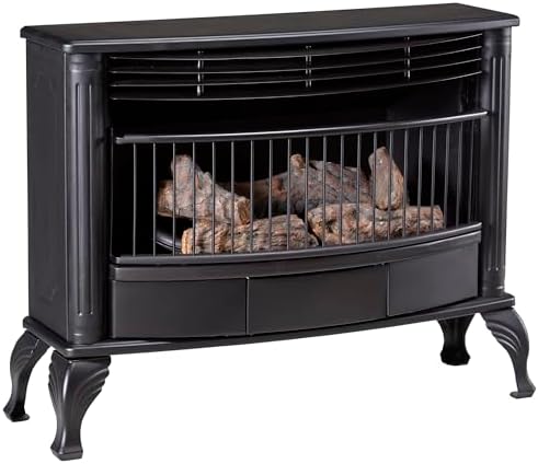 ProCom Ventless Dual Fuel Gas Stove - 25,000 BTU, Remote Control, Black Finish - Model# QNSD250RT