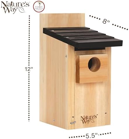 Nature's Way Bird Products CWH3 Cedar Bluebird Box House