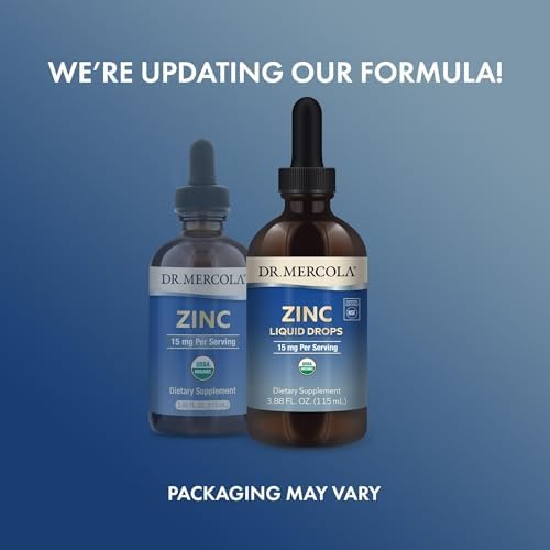 Dr. Mercola Zinc Liquid Drops, 15 mg, 3.88 fl oz (28 Servings)