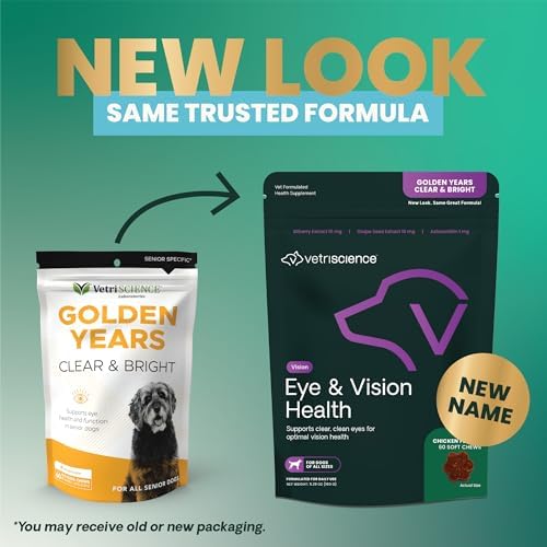 VetriScience Eye & Vision Health Chews for Dogs, Chicken, 60 Count