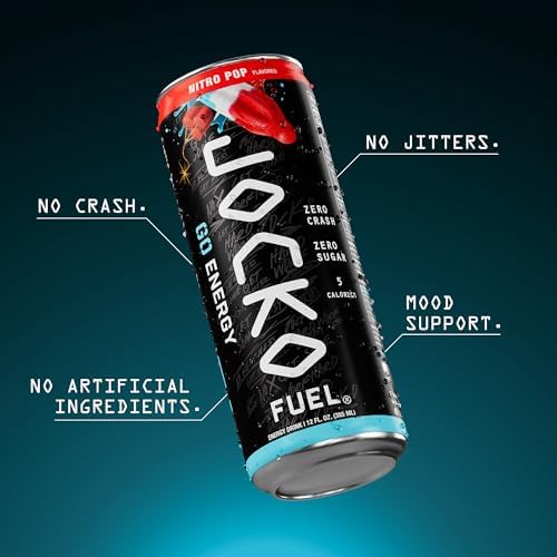 Jocko Fuel GO Energy Drinks, Sour Apple, 12 oz | 12 Pack