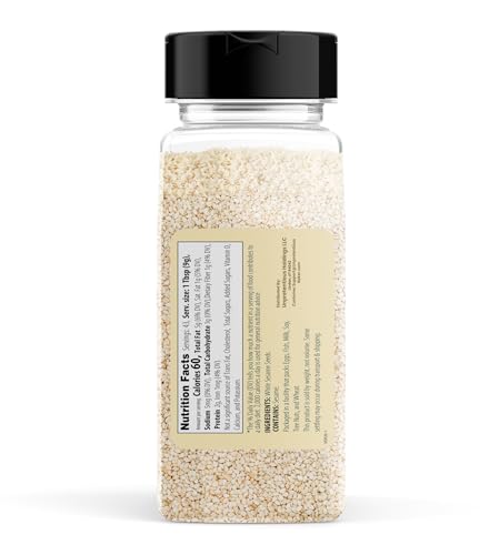 Unpretentious White Sesame Seeds, 2 Cups, Hulled, Natural, Mild Nutty Flavor