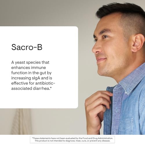 THORNE - Sacro-B - Saccharomyces boulardii - Shelf Stable Probiotic - Gut Health Supplement to Support Immune Function in the Gut - Occasional