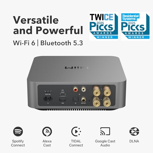 WiiM Amp Pro Streaming Amplifier for TV, Music & Passive Speakers | Upgrade Your Favorite Passive Speakers with Wireless Streaming, Smart Control, and High-quality Sound.