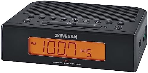 Sangean RCR-5 Digital AM/FM Clock Radio, White
