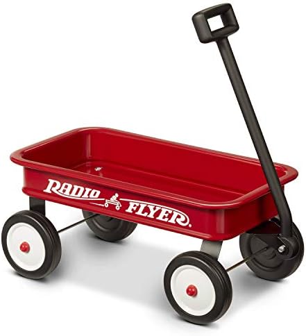 Radio Flyer Mini Classic Red Wagon for Kids, 12.5" Toy Wagon Ages Aged 1.5+ | Play-Size Version of the Classic, Durable Rolling Wheels & Steel Body, Working Handle, Toys, Crafts & Gift Displays