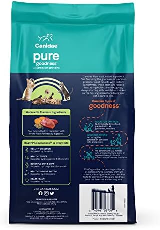 Canidae Pure Limited Ingredient Premium Dry Cat Food, Real Chicken Recipe, 10 lbs, Grain Free