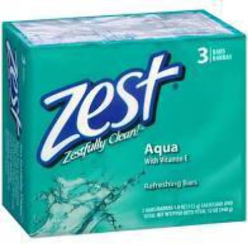 Zest 8-Bar Bath Size Soap, Aqua, 4 Ounce per bar, 8 bars, 32 Ounce