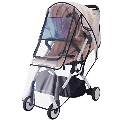 Bemece Stroller Rain Cover, Universal Stroller Accessory, Baby Travel Weather Shield, Windproof and Waterproof, Protect from Dust and Snow