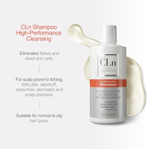 CLn® Shampoo - Clarifying Formula with Salicylic Acid, For Normal to Oily Scalp Prone to Folliculitis, Dandruff, Itchy & Flaky Scalp, Fragrance-Free & Paraben-Free, 8 fl. oz.