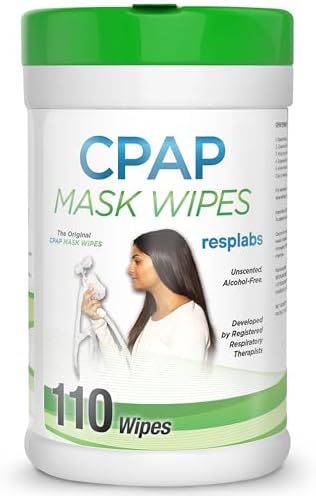 resplabs CPAP Mask Wipes Unscented Cleaner for Full Face, Nasal Masks & Supplies 110 Wipes