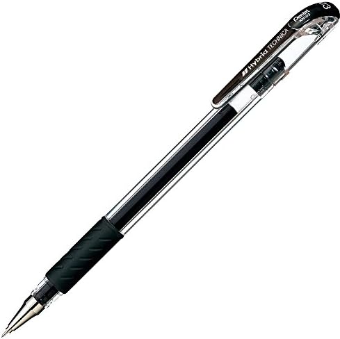 Pentel Arts Hybrid Technica Pen, (0.3mm), Ultra Fine Point, Black Ink, Box of 12 (KN103-A)