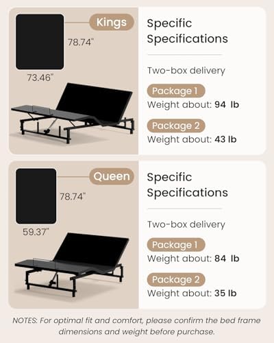 Mixcous King Adjustable Bed Frame with Zero Gravity Heavy Duty 750 lbs | Zero Gravity Anti-Snore Mode, Head & Foot Incline, Wireless Remote Control, Easy Assembly, Heavy Duty Frame