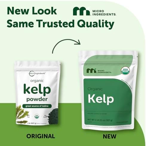 Micro Ingredients Organic Kelp Powder, 2 lb | Whole Plant Sea | Easy to Mix | Long-Lasting Supply for Smoothies, Soups