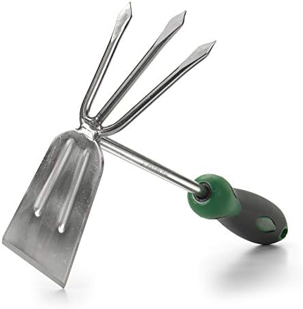 Edward Tools Stainless Steel Hoe and Cultivator - Hand Tiller for Gardening, Weeding