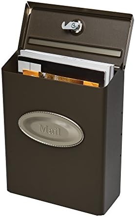 Gibraltar Mailboxes Designer Locking Medium Capacity Galvanized Steel Venetian Bronze, Wall-Mount Mailbox, DMVKGV04