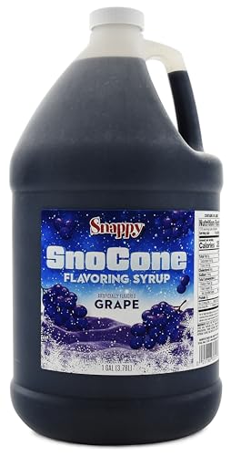 Snappy Blue Raspberry Sno Cone Syrup, 1 Gallon (128 oz), Ready to Use for Snow Cone Machines and Shaved Ice