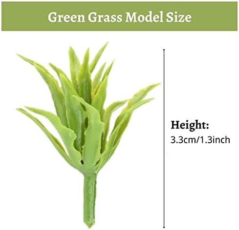 Yetaha 50pcs Green Shrubs Bush Model, Aritificial Plants, Railway Wargame Park Diorama Scenery HO 3.5cm