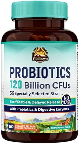 VITALITOWN Probiotics 120 Billion CFUs | 36 Strains
