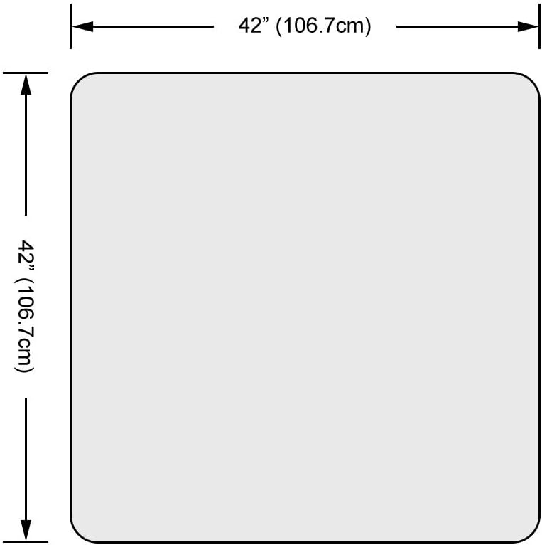 16 inch Square Glass Table Top - Tempered - 1/2" Thick Glass Surface, Safe Beveled Edge, Eased Corners, Multipurpose for Dining Table, Patio, Coffee and End Table