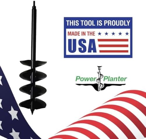 Auger Drill Bit Extension 7" x 28" with 1/2" Non-Slip Hex Drive — Garden Auger for Planting Gallon Potted Plants and Post Holes — Garden Digging