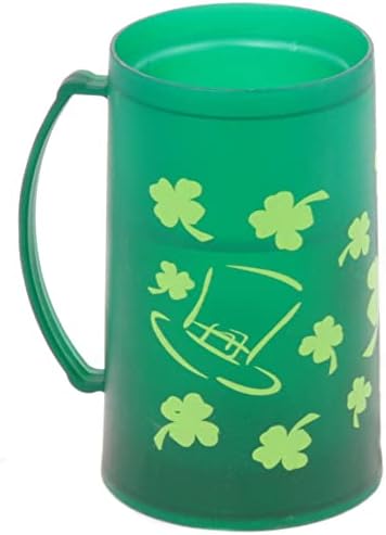 Chef Craft Select St. Patrick's Day Freezer Mug, 16 Ounce Capacity, Green